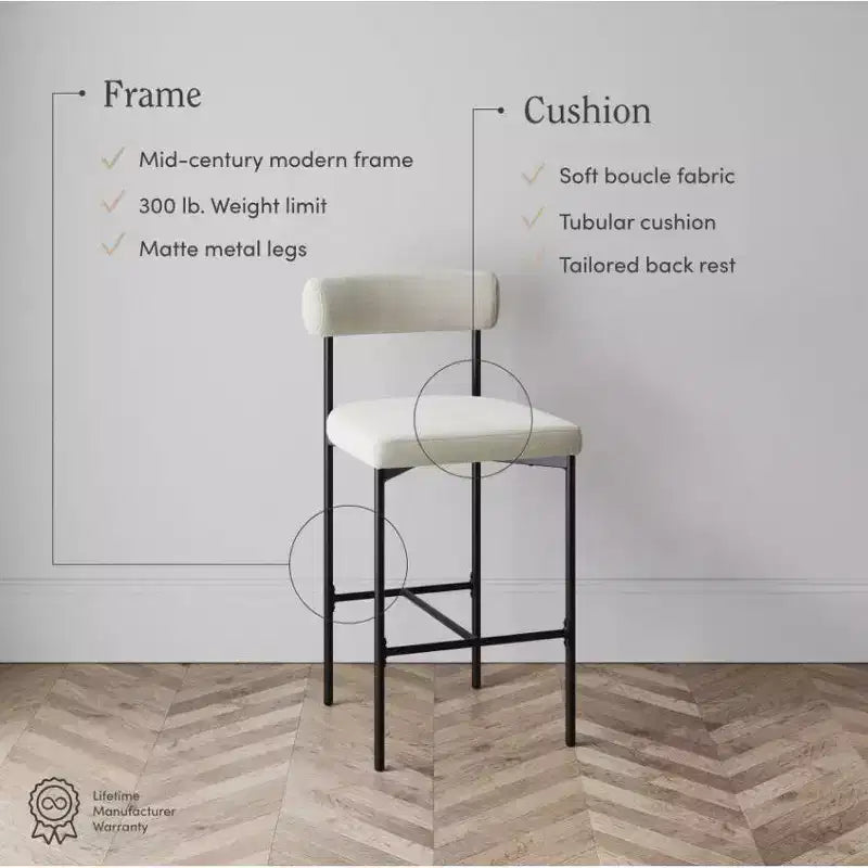 Nathan James Set di 2 sgabelli da bar altezza bancone Dahlia
