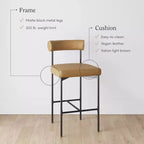 Nathan James Set di 2 sgabelli da bar altezza bancone Dahlia