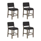 Nathan James Set of 4 Cohen Faux Leather Counter Height Barstool