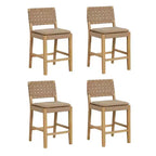 Set di 4 sgabelli da bar alti Nathan James Cohen in similpelle