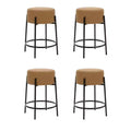 Nathan James Set of 4 Isaac Backless Barstools