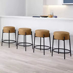 Set di 4 sgabelli da bar senza schienale Isaac Nathan James