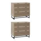 Nathan James Set di 2 cassettiere Kova Rattan