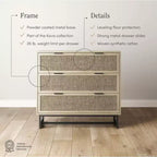 Nathan James Set di 2 cassettiere Kova Rattan