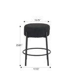 HOMLUX 24 Set di 2 sgabelli da bar rotondi, sedie da pranzo per cucina altezza bancone bianco/nero