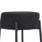 HOMLUX 24 Set di 2 sgabelli da bar rotondi, sedie da pranzo per cucina altezza bancone bianco/nero
