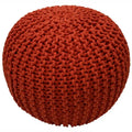 Pouf rotondo in maglia imbottito