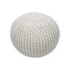 Pouf rotondo in maglia imbottito
