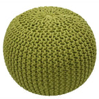 Pouf rotondo in maglia imbottito