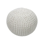 Pouf rotondo in maglia imbottito