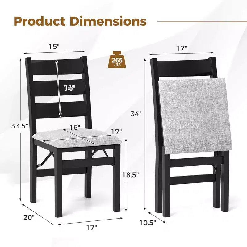 Costway Sedie Pieghevoli Set da 2/4 Sedie Moderne Imbottite con Comodo Schienale e Seduta Imbottita