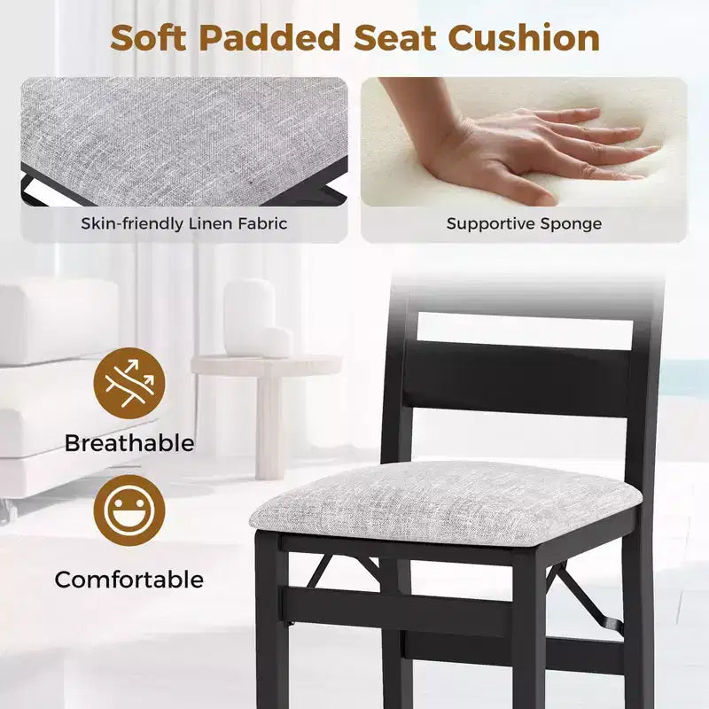 Costway Sedie Pieghevoli Set da 2/4 Sedie Moderne Imbottite con Comodo Schienale e Seduta Imbottita