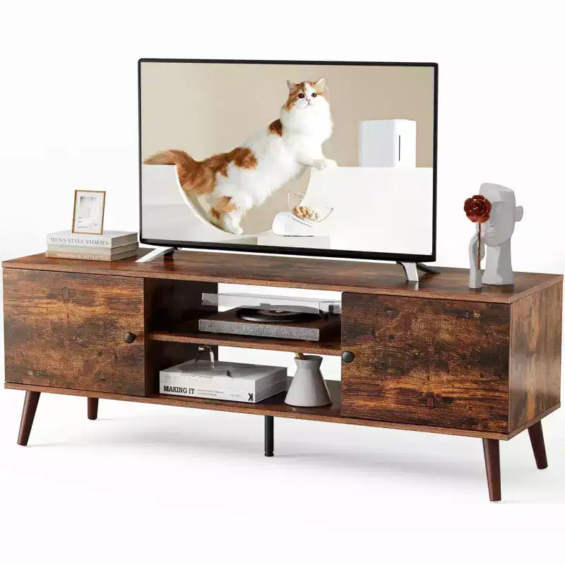 Mobile TV JIONJOY 60 con consolle multimediale, armadietti e ripiani regolabili