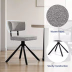Subrtex Sedie da pranzo set di 2 sedie da cucina moderne in tessuto Sedie d'accento con gambe in metallo nero