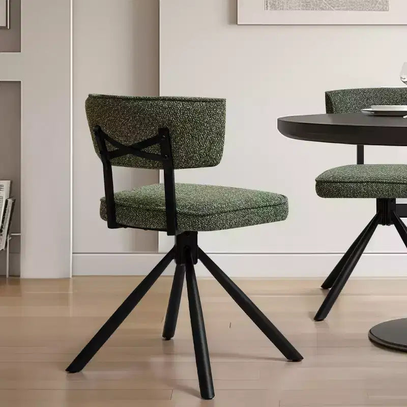 Subrtex Sedie da pranzo set di 2 sedie da cucina moderne in tessuto Sedie d'accento con gambe in metallo nero
