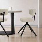Subrtex Sedie da pranzo set di 2 sedie da cucina moderne in tessuto Sedie d'accento con gambe in metallo nero