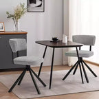 Subrtex Sedie da pranzo set di 2 sedie da cucina moderne in tessuto Sedie d'accento con gambe in metallo nero