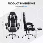 Sedia da gaming da corsa ergonomica JIONJOY con schienale alto, supporto lombare e braccioli regolabili