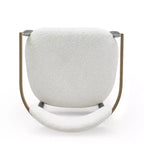 Sedia da pranzo Christopher Knight Home Grov in bouclé e ferro (set da 2), beige e oro