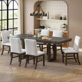 Whisen 7-Piece Dining Table Set with 6 Upholstered Chairs