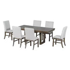 Set da pranzo Whisen 7 pezzi con 6 sedie imbottite