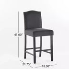 Sgabello da bancone Christopher Knight Home Bella imbottito 26.8 con borchie (set da 2)