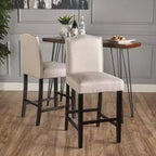 Sgabello da bancone Christopher Knight Home Bella imbottito 26.8 con borchie (set da 2)