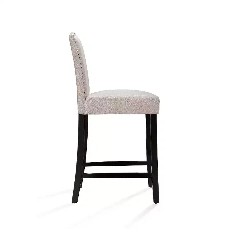 Sgabello da bancone Christopher Knight Home Bella imbottito 26.8 con borchie (set da 2)