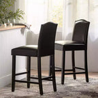 Sgabello da bancone Christopher Knight Home Bella imbottito 26.8 con borchie (set da 2)