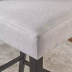 Sgabello da bancone Christopher Knight Home Bella imbottito 26.8 con borchie (set da 2)