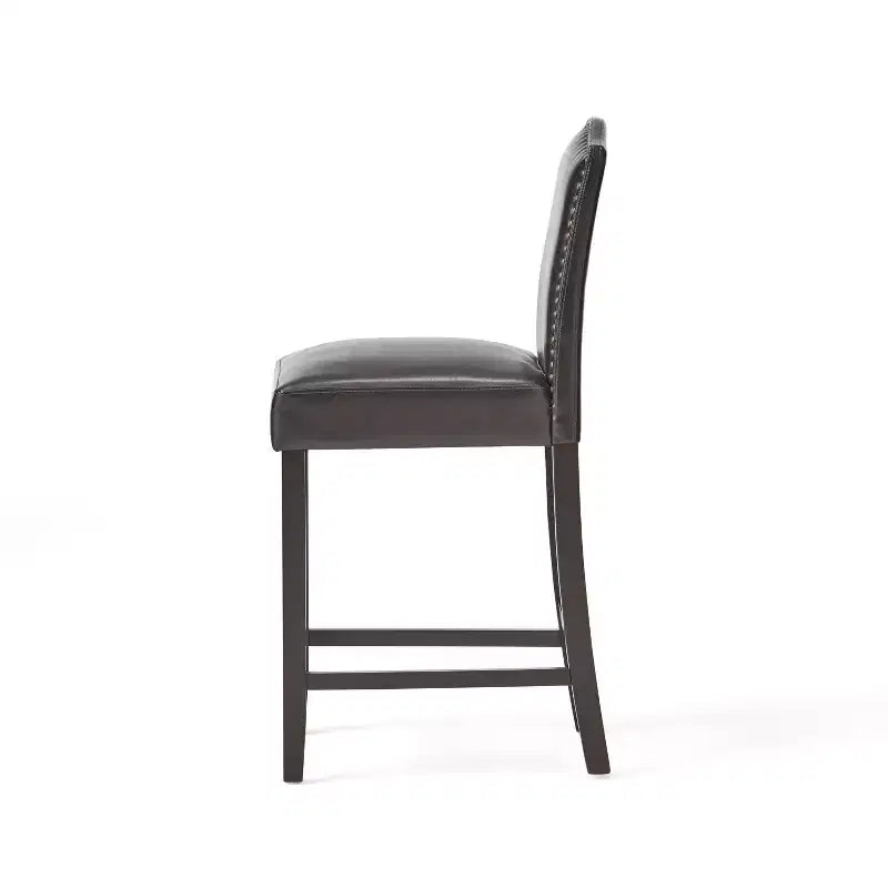 Sgabello da bancone Christopher Knight Home Bella imbottito 26.8 con borchie (set da 2)