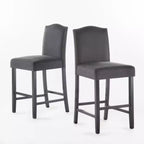 Sgabello da bancone Christopher Knight Home Bella imbottito 26.8 con borchie (set da 2)