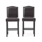 Christopher Knight Home Bella Upholstered 26.8 Counter Stool with Nailhead Trim (Set of 2)