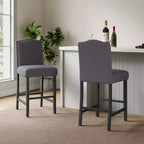 Sgabello da bancone Christopher Knight Home Bella imbottito 26.8 con borchie (set da 2)