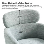 Set di 6 sedie da pranzo Curt Boucle con schienale rialzato e gambe in metallo | Artful Living Design