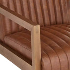 Sedia a dondolo Studio 55D Ava con struttura in legno marrone ruggine
