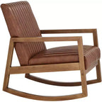 Sedia a dondolo Studio 55D Ava con struttura in legno marrone ruggine