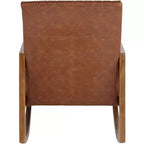 Sedia a dondolo Studio 55D Ava con struttura in legno marrone ruggine