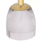 55 Downing Street Tavolino da appoggio Hanna 24 3/4 Luxe Gold con piano in acrilico e base in vetro