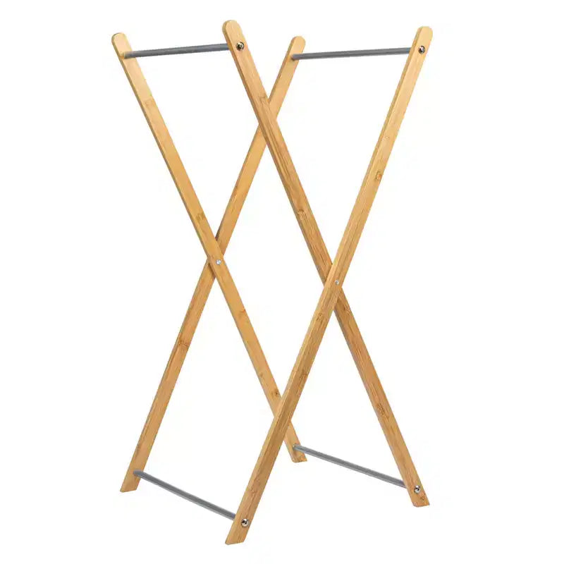 Cesto portabiancheria a X in bambù, fodera lavabile e struttura in bambù, ecologico e rinnovabile, pieghevole per riporre, semplice ed elegante