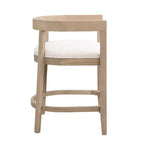 Christopher Knight Home Faraday Sgabelli da bancone imbottiti in legno di gomma da 25,25" con poggiapiedi (set da 2)