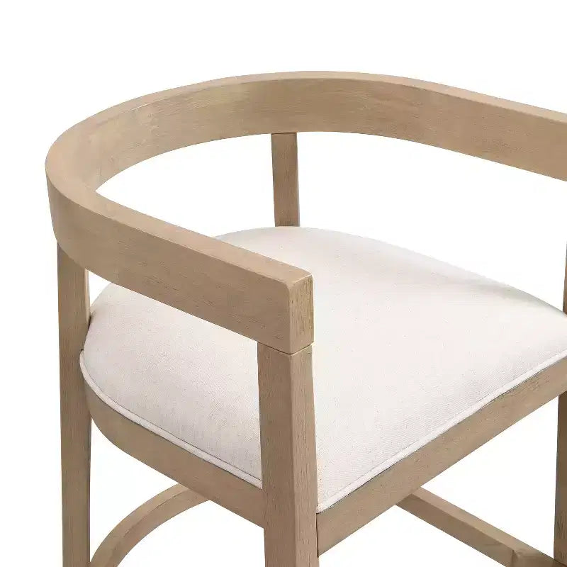 Christopher Knight Home Faraday Sgabelli da bancone imbottiti in legno di gomma da 25,25" con poggiapiedi (set da 2)