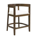 Christopher Knight Home Faraday Sgabelli da bancone imbottiti in legno di gomma da 25,25" con poggiapiedi (set da 2)