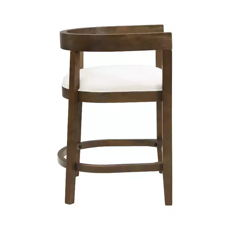 Christopher Knight Home Faraday Sgabelli da bancone imbottiti in legno di gomma da 25,25" con poggiapiedi (set da 2)