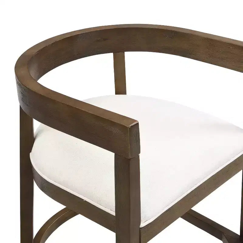 Christopher Knight Home Faraday Sgabelli da bancone imbottiti in legno di gomma da 25,25" con poggiapiedi (set da 2)