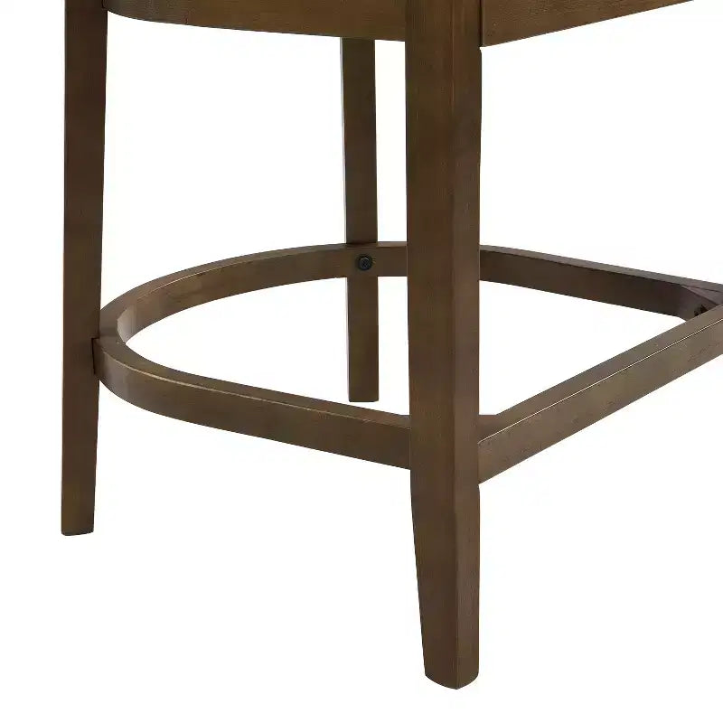 Christopher Knight Home Faraday Sgabelli da bancone imbottiti in legno di gomma da 25,25" con poggiapiedi (set da 2)