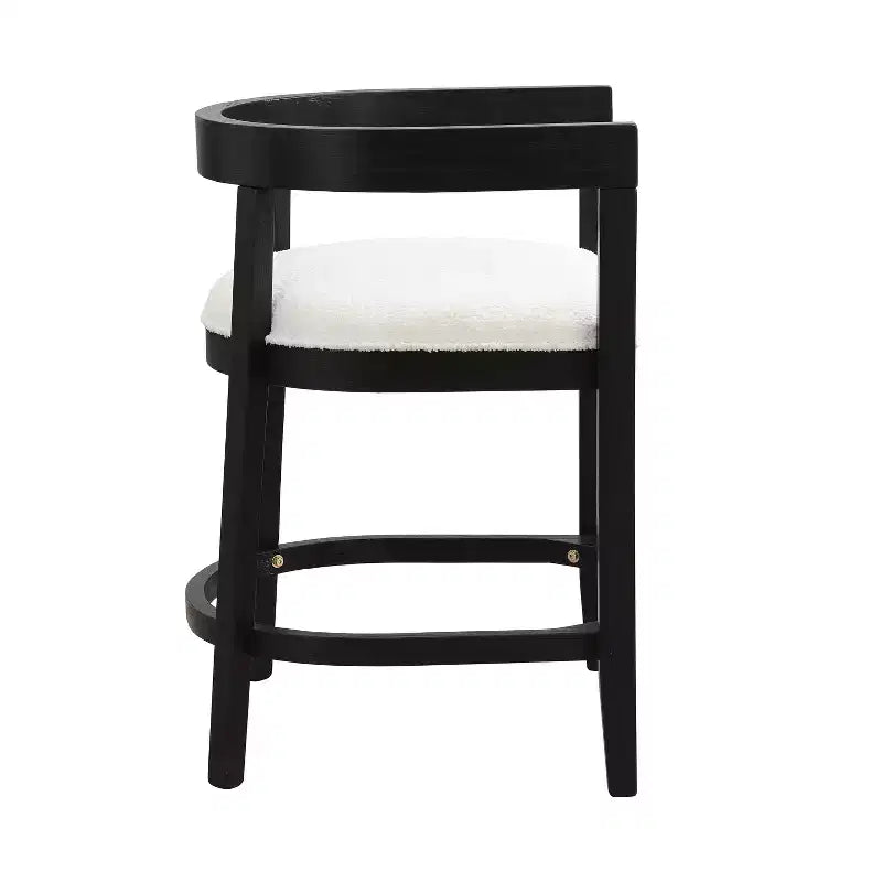 Christopher Knight Home Faraday Sgabelli da bancone imbottiti in legno di gomma da 25,25" con poggiapiedi (set da 2)