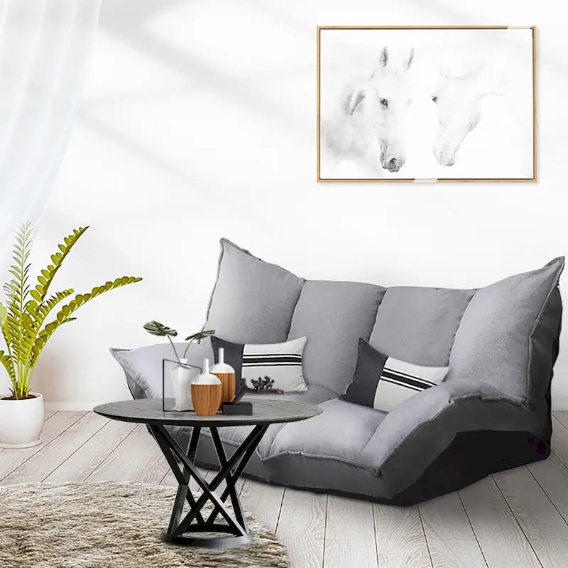 Divano moderno pigro, set futon carini, divano letto comodo e regolabile