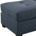Pouf Contenitore Cocktail In Tessuto Dorris Blu