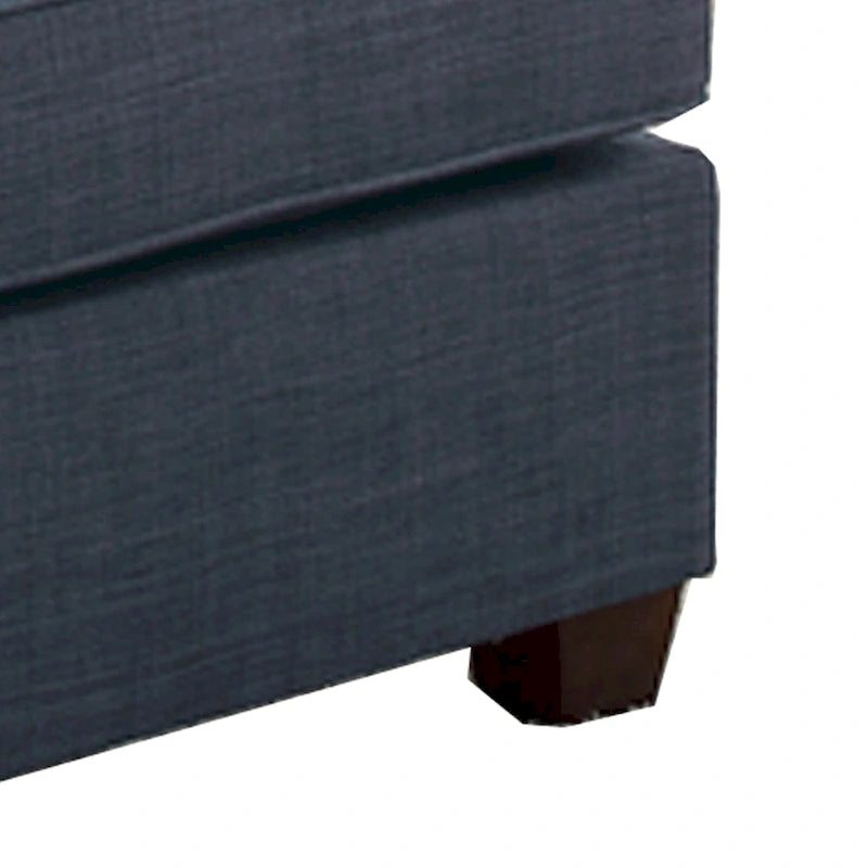 Pouf Contenitore Cocktail In Tessuto Dorris Blu